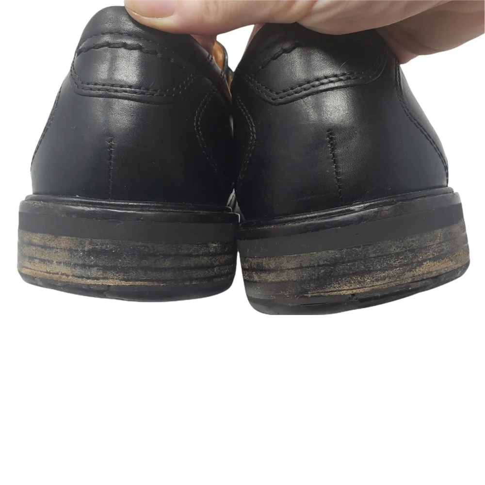 Ecco Black Leather Derby Shoes‎ Size Eur 45 US 11 Lace Up